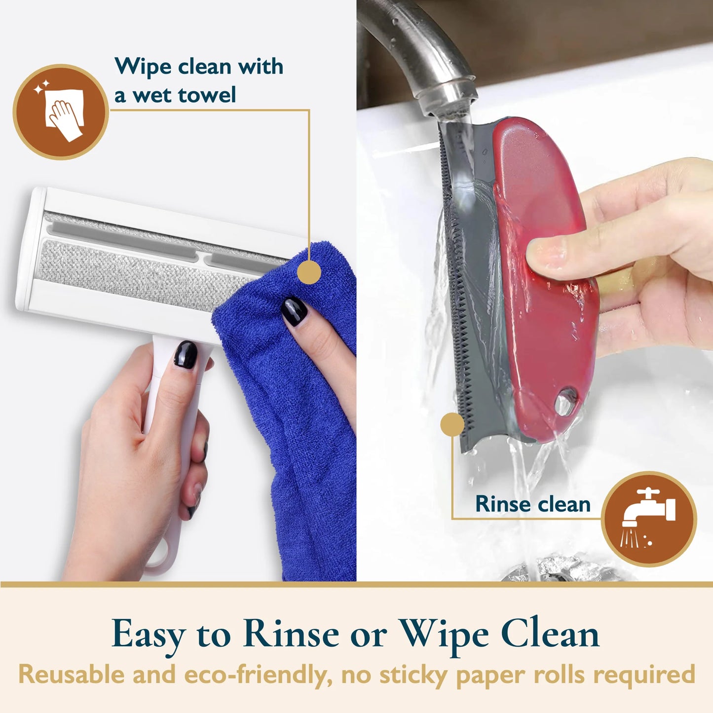 Portable Pet Hair Remover – Reusable Roller Set for Dog & Cat Fur